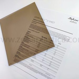 Policarbonato bronce e=3mm planchas pequeñas