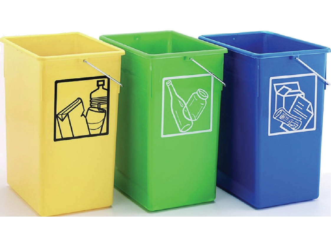 colores de cubos de reciclaje